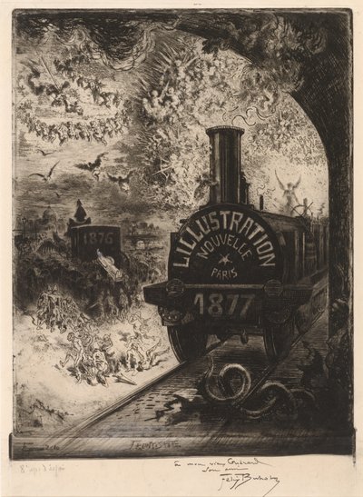 ल'इलस्ट्रेशन नोवेल के लिए फ्रंटिसपीस: द ब्यूरियल ऑफ द बुरिन, 1877। द्वारा फेलिक्स हिलैरे बुहोट