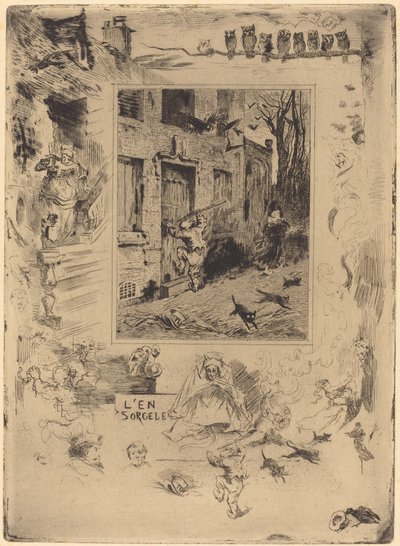 ला मैसन मौडाइट द हाउस ऑफ द डैम्ड, सी। 18831885। द्वारा फेलिक्स हिलैरे बुहोट