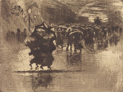 ले पेटिट एंटरमेंट द बरियल - स्मॉल प्लेट, 1878। द्वारा फेलिक्स हिलैरे बुहोट