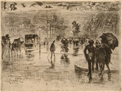 कलाकारों की वापसी, 1877। द्वारा फेलिक्स हिलैरे बुहोट
