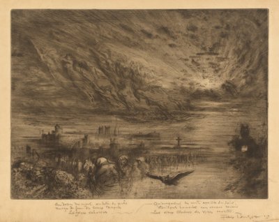 लेस एस्प्रिट्स डेस विल्स मोर्ट्स स्पिरिट्स फ्रॉम द सिटीज ऑफ द डेड, 1885। द्वारा फेलिक्स हिलैरे बुहोट