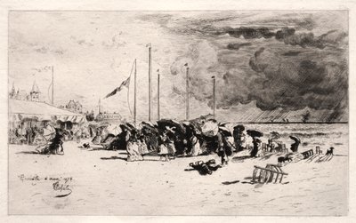 द ट्रॉवेल एट ट्रॉविल, 1874। द्वारा फेलिक्स हिलैरे बुहोट