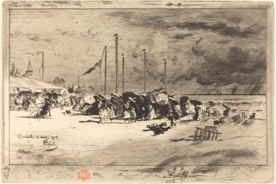 ट्रौविल में अन ग्रेन ए ट्रौविल स्क्वॉल, 18741875। द्वारा फेलिक्स हिलैरे बुहोट