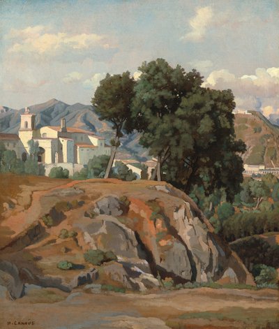 ला कावा का दृश्य, c. 1840. द्वारा फेलिक्स हिप्पोलाइट लानौए