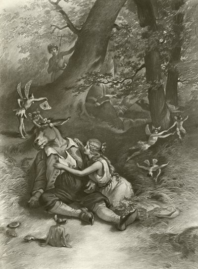 अ मिडसमर नाइट्स ड्रीम। अधिनियम IV, दृश्य I (गुरुत्वाकर्षण) द्वारा फेलिक्स ऑक्टेवियस कार डारले