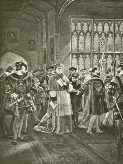 राजा हेनरी अष्टम। अधिनियम I, दृश्य I (गुरुत्वाकर्षण) द्वारा फेलिक्स ऑक्टेवियस कार डारले