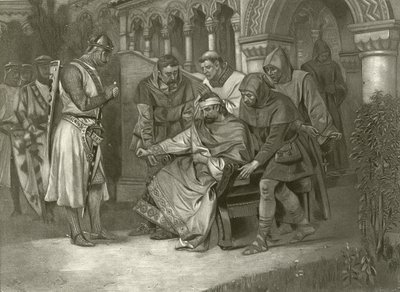 राजा जॉन। अधिनियम V, दृश्य VII (गुरुत्वाकर्षण) द्वारा फेलिक्स ऑक्टेवियस कार डारले