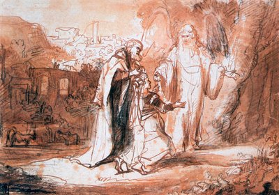 मनोहर की पत्नी को प्रभु का एक दूत दिखाई दिया ..., c1636-1680 द्वारा फर्डिनेंड बोलो