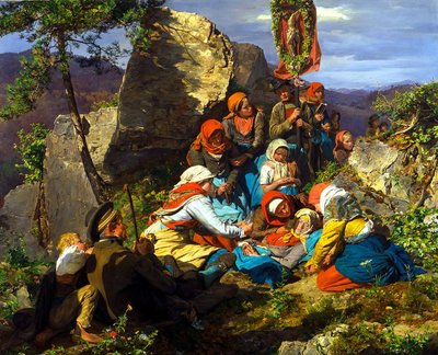बाधित तीर्थयात्रा द सिक पिलग्रिम, 1858 द्वारा फर्डिनेंड जॉर्ज वाल्डमुलर