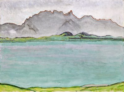 स्टॉकहॉर्न पर्वत और झील थून, 1911 द्वारा फर्डिनेंड होडलर