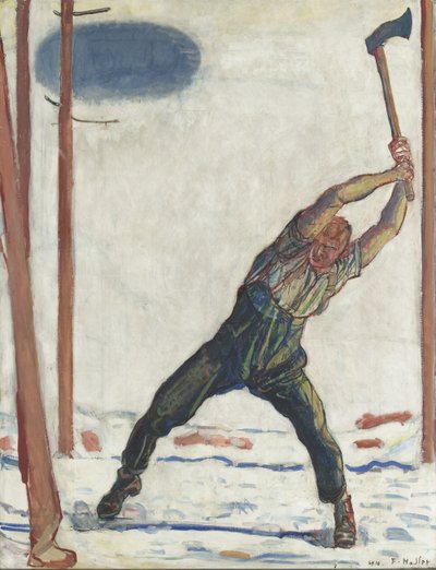 द वुडकटर, 1910 द्वारा Ferdinand Hodler