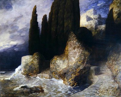 इतालवी परिदृश्य (कैनवास पर तेल) द्वारा Ferdinand Keller