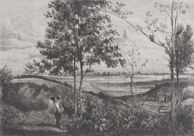 कोरोट के बाद लैंडस्केप, 1873-90। द्वारा फर्डिनेंड लेफमैन