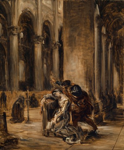 कैथेड्रल में Gretchen, c.1850 द्वारा फर्डिनेंड विक्टर यूजीन डेलाक्रोइक्स