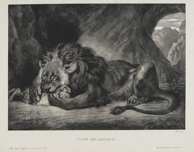 लतालस का शेर, 1829 द्वारा फर्डिनेंड विक्टर यूजीन डेलाक्रोइक्स