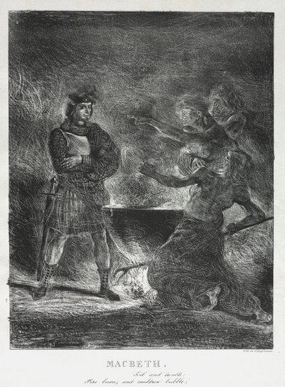 मैकबेथ कंसल्टिंग द विच, 1825। द्वारा फर्डिनेंड विक्टर यूजीन डेलाक्रोइक्स