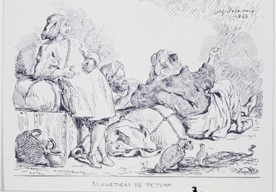 टेटुआन से खच्चर-चालक, 1833 द्वारा फर्डिनेंड विक्टर यूजीन डेलाक्रोइक्स