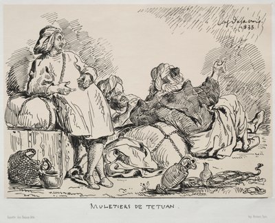 टेटुआन, 1833 के म्यूएलेटर्स। द्वारा फर्डिनेंड विक्टर यूजीन डेलाक्रोइक्स