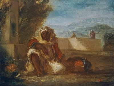 मोरक्को में ऑरेंज विक्रेता। 1835 के आसपास द्वारा फर्डिनेंड विक्टर यूजीन डेलाक्रोइक्स