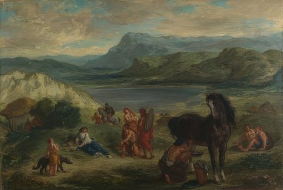 सीथियन के साथ ओविड। 1859 द्वारा फर्डिनेंड विक्टर यूजीन डेलाक्रोइक्स