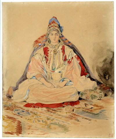 टंगेर का यहूदी विवाह। यूजीन डेलाक्रोइक्स द्वारा वॉटरकलर ड्राइंग (1798-1863) द्वारा फर्डिनेंड विक्टर यूजीन डेलाक्रोइक्स