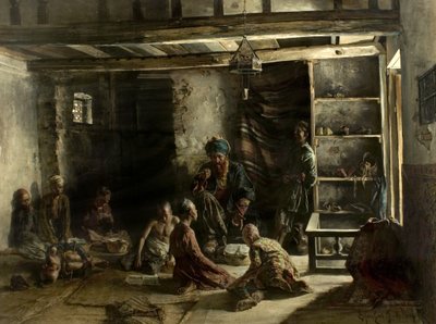 एक ओरिएंटल स्कूल, 1885 द्वारा फेरेंज़ फ्रैंस ईसेनहुट