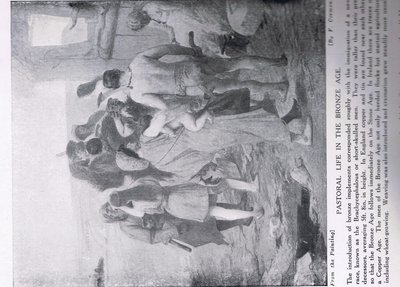 कांस्य युग में देहाती जीवन, &39;हचिन्सन हिस्ट्री ऑफ द नेशन्स&39;, c.1910 से दृष्टांत द्वारा फर्नांड कोरमन