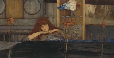 मैं अपना दरवाजा खुद पर बंद करता हूं, 1891। द्वारा Fernand Khnopff