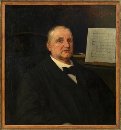एंटोन ब्रुकनर का पोर्ट्रेट 1824-1896, 1889। द्वारा फेरी बेराटोन