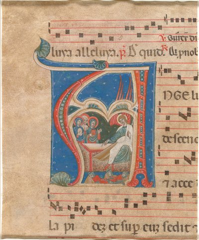 कब्र पर तीन पवित्र महिलाएँ द्वारा Cortona Antiphonaries के पहले मास्टर