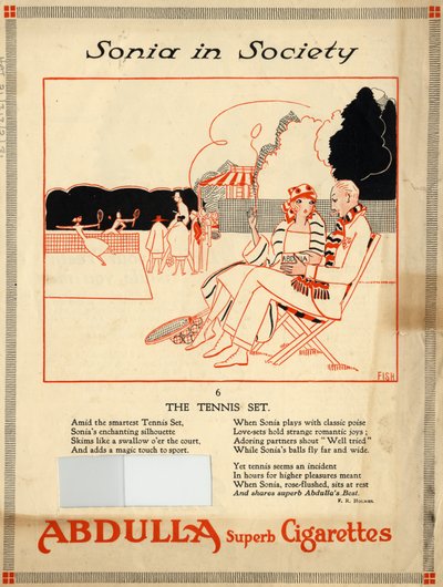 अब्दुल्ला सिगरेट, 1920 के दशक द्वारा मछली