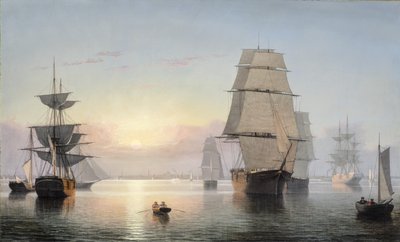 बोस्टन हार्बर, सनसेट, 1850-55 द्वारा Fitz Henry Lane
