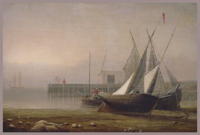 कम ज्वार पर मछली पकड़ने की नाव, c.1850s द्वारा फिट्ज हेनरी लेन