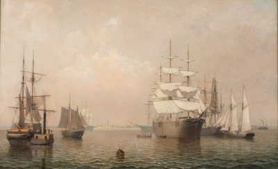 व्यापारी हार्बर ऑफ बोस्टन हार्बर, 1863 द्वारा Fitz Henry Lane
