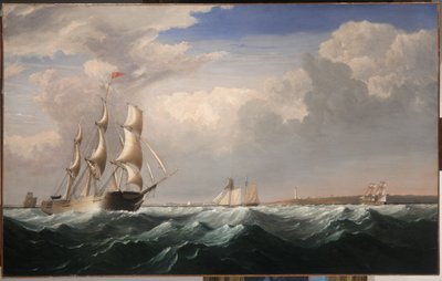 न्यू इंग्लैंड कोस्ट से नौकायन जहाजों, c.1855 द्वारा Fitz Henry Lane