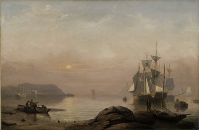 धुंध के माध्यम से सूर्योदय, 1852 द्वारा Fitz Henry Lane