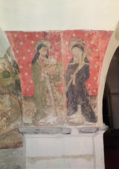 सेंट साइमन और सेंट क्लेयर, क्रिप्ट से भित्ति, c.1480-1540 द्वारा फ्लेमिश स्कूल