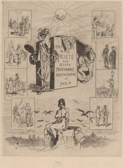 फ्रंटिसपीस: द ड्रेग्स ऑफ सोसाइटी लेस बेस-फोंड्स डे ला सोसाइटी, 1864। द्वारा फेलिसियन रोप्स