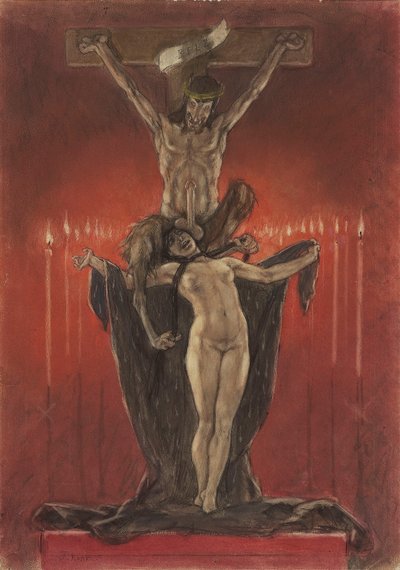 द सैटेनिस्ट्स कलवारी द्वारा Félicien Rops