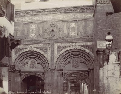 काहिरा। मस्जिद अल-अरहर, दरवाजा विवरण, 1870। द्वारा फेलिक्स बोनफिल्स
