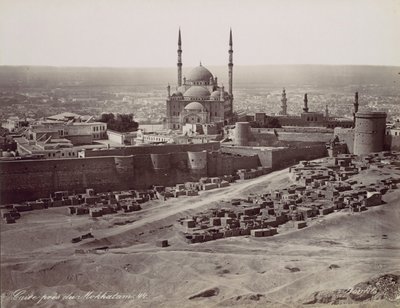 1870 के दशक में मोक्कटम के पास काहिरा। द्वारा फेलिक्स बोनफिल्स