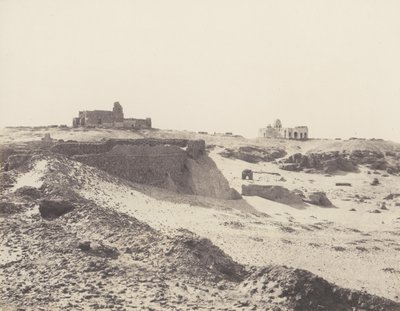 असवान, प्राचीन अरब बाड़े के खंडहर, शहर के दक्षिण-पूर्व, 1851-52, 1853-54 मुद्रित। द्वारा फेलिक्स टाइनार्ड