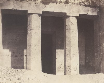 बेनी-हासन, हाइपोगियन आर्किटेक्चर - अमोनी का मकबरा, 1851-52, 1853-54 मुद्रित। द्वारा फेलिक्स टाइनार्ड