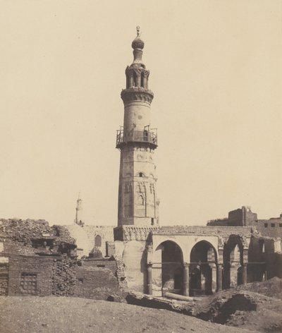 जिरदजेह, मस्जिद इन रूइन्स ऑन द एज ऑफ द नाइल, 1851-52, 1853-54 मुद्रित। द्वारा फेलिक्स टाइनार्ड