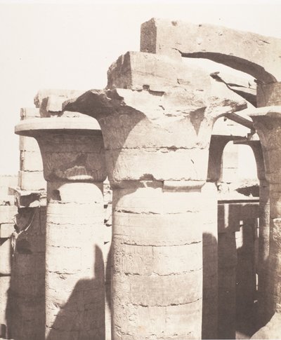 कर्णक थेब्स, पैलेस - हाइपोस्टाइल हॉल - सेंट्रल कोलोनेड - चैप्टर..., 1851-52, 1853-54 छपा। द्वारा फेलिक्स टाइनार्ड