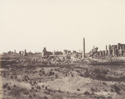 कर्णक थेब्स, नॉर्थ-ईस्ट से लिए गए खंडहरों का सामान्य दृश्य, V में, 1851-52, 1853-54 में छपा। द्वारा फेलिक्स टाइनार्ड