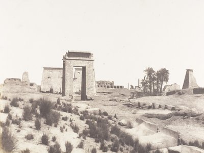 कर्णक थेब्स, पॉइंट बी से लिए गए खंडहरों का सामान्य दृश्य, 1851-52, 1853-54 छपा। द्वारा फेलिक्स टाइनार्ड