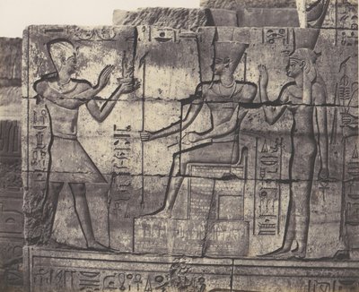 कर्णक थेब्स, बिल्डिंग इन रूइन्स - स्कल्पचर्स फ्रॉम द इनर वॉल..., 1851-52, 1853-54 में छपी। द्वारा फेलिक्स टाइनार्ड