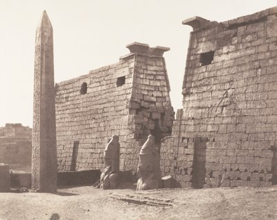 लौक्सर थेब्स, पूर्वकाल निर्माण - तोरण, कोलोसी और ओबिलिस्क, 1851-52, 1853-54 मुद्रित। द्वारा फेलिक्स टाइनार्ड