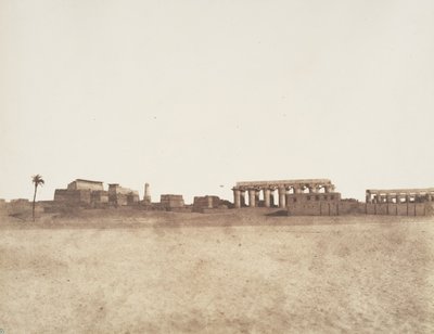 लोक्सोर थेब्स, खंडहरों का सामान्य दृश्य, 1851-52। द्वारा फेलिक्स टाइनार्ड